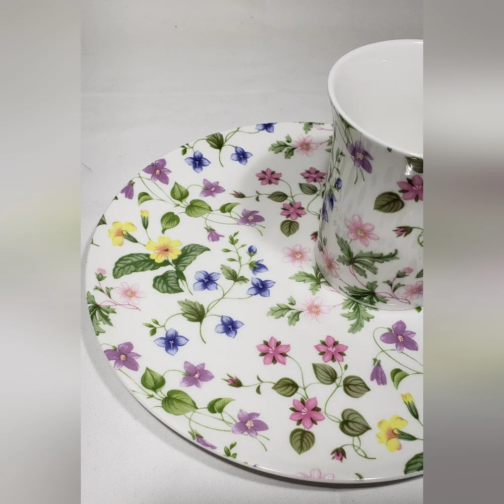 Queens snack plate & mug set, bone china. Made in England, EUC! - Picture 10 of 12